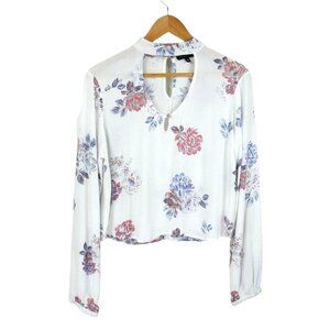 Kendall & Kylie Floral Choker Blouse Medium